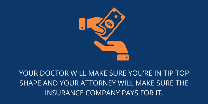 your attorney will make sure the insurance company pays for it