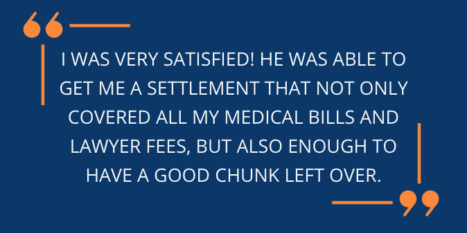 He was able to get me a settlement that not only covered all my medical bills and lawyer fees