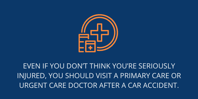 you should visit a primary care or urgent care doctor after a car accident