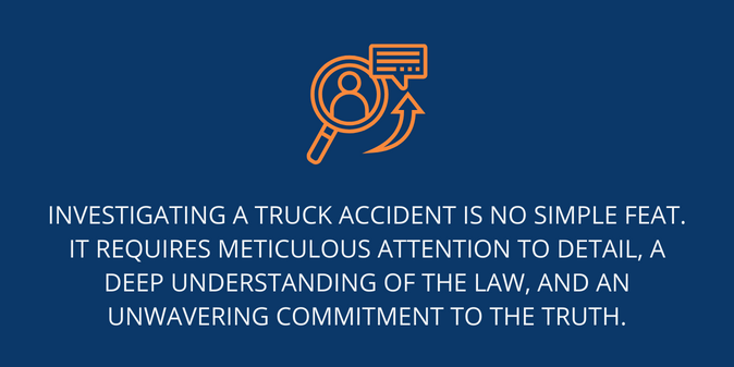 Investigating a truck accident is complicated